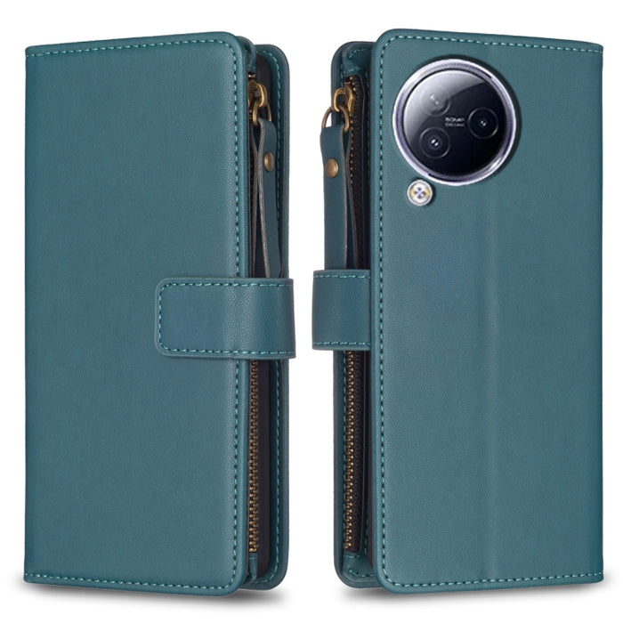 9 ranuras para tarjetas con cremallera, funda de cuero con tapa para teléfono, For Xiaomi Redmi Note 13 Pro 4G Global, For Xiaomi Poco M6 Pro 4G, For Xiaomi Redmi Note 13 4G Global, For Xiaomi Redmi Note 13, For Xiaomi Redmi 13C                        ...