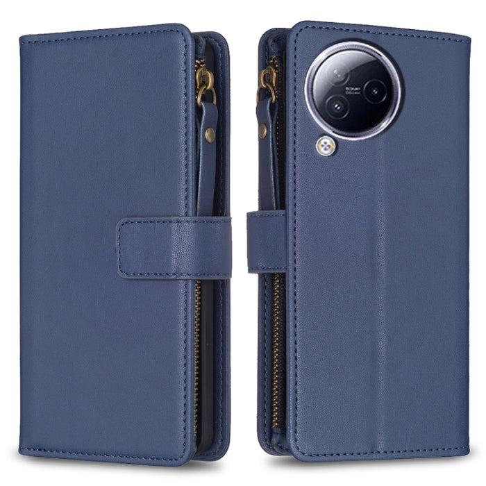 9 ranuras para tarjetas con cremallera, funda de cuero con tapa para teléfono, For Xiaomi Redmi Note 13 Pro 4G Global, For Xiaomi Poco M6 Pro 4G, For Xiaomi Redmi Note 13 4G Global, For Xiaomi Redmi Note 13, For Xiaomi Redmi 13C                        ...