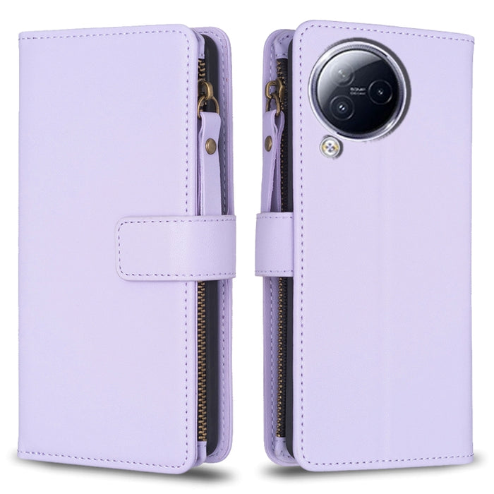 9 ranuras para tarjetas con cremallera, funda de cuero con tapa para teléfono, For Xiaomi Redmi Note 13 Pro 4G Global, For Xiaomi Poco M6 Pro 4G, For Xiaomi Redmi Note 13 4G Global, For Xiaomi Redmi Note 13, For Xiaomi Redmi 13C                        ...