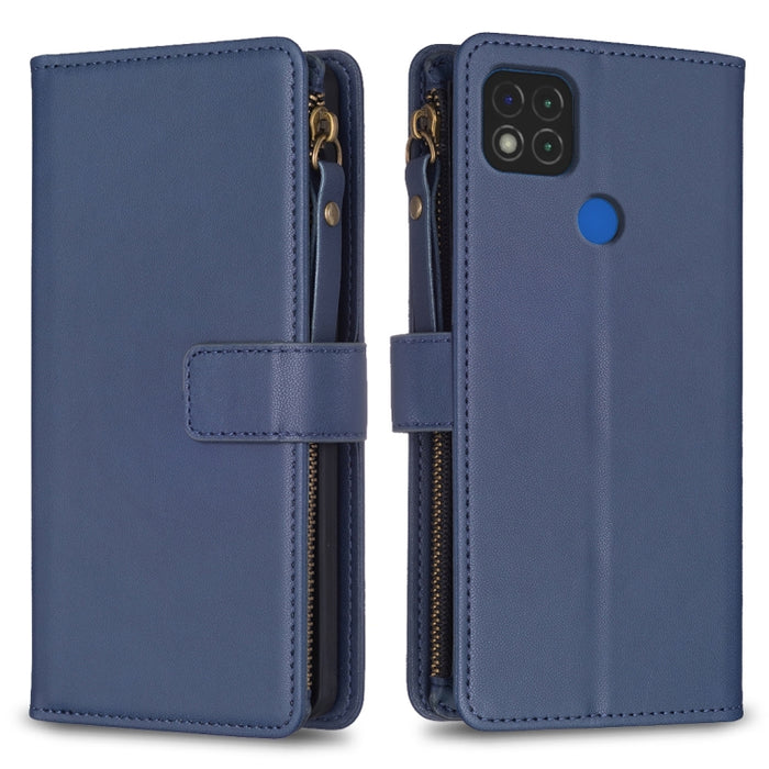9 ranuras para tarjetas con cremallera, funda de cuero con tapa para teléfono, For Xiaomi Redmi Note 10 Pro, For Xiaomi Redmi Note 10, For Xiaomi Redmi K40 / K40 Pro, For Xiaomi Poco M3, For Xiaomi Poco X3, For Xiaomi Redmi 9A, For Xiaomi Redmi 9      ...