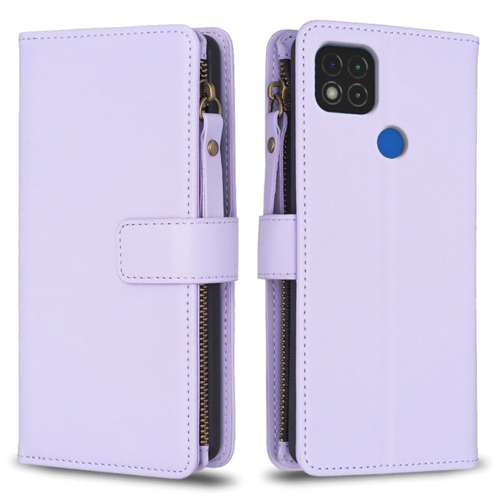 9 ranuras para tarjetas con cremallera, funda de cuero con tapa para teléfono, For Xiaomi Redmi Note 10 Pro, For Xiaomi Redmi Note 10, For Xiaomi Redmi K40 / K40 Pro, For Xiaomi Poco M3, For Xiaomi Poco X3, For Xiaomi Redmi 9A, For Xiaomi Redmi 9      ...