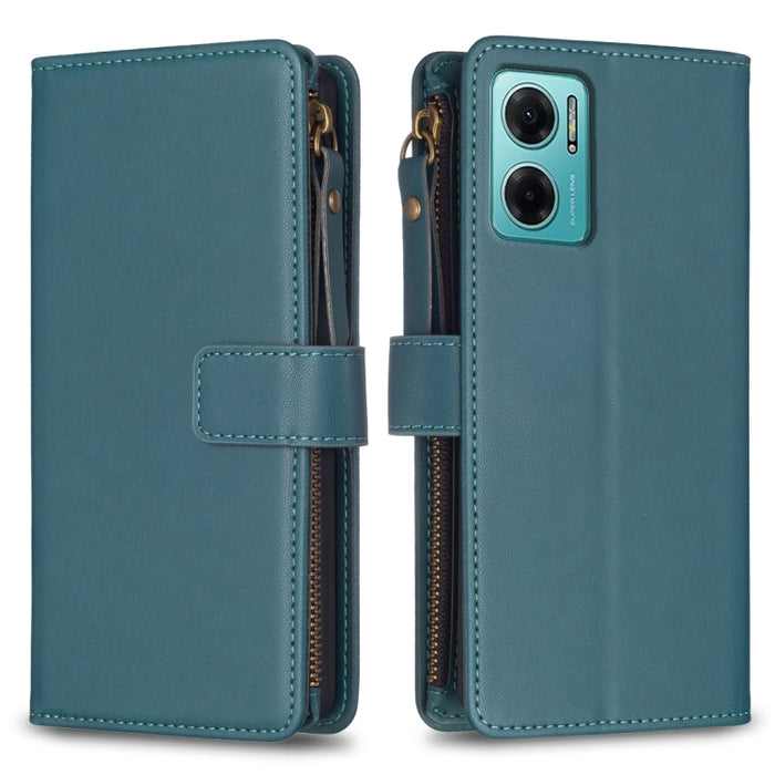 9 ranuras para tarjetas con cremallera, funda de cuero con tapa para teléfono, For Xiaomi Redmi 12C, For Xiaomi 13 Lite, For Xiaomi Redmi K60 / K60 Pro, For Xiaomi 13 Pro, For Xiaomi 13, For Xiaomi 12T / 12T Pro, For Xiaomi 12 Lite, For Xiaomi Redmi 10...