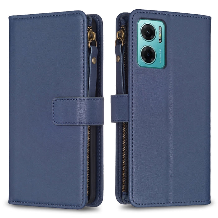 9 ranuras para tarjetas con cremallera, funda de cuero con tapa para teléfono, For Xiaomi Redmi 12C, For Xiaomi 13 Lite, For Xiaomi Redmi K60 / K60 Pro, For Xiaomi 13 Pro, For Xiaomi 13, For Xiaomi 12T / 12T Pro, For Xiaomi 12 Lite, For Xiaomi Redmi 10...