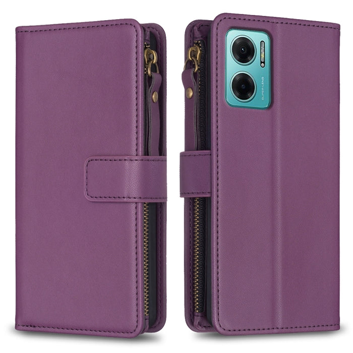 9 ranuras para tarjetas con cremallera, funda de cuero con tapa para teléfono, For Xiaomi Redmi 12C, For Xiaomi 13 Lite, For Xiaomi Redmi K60 / K60 Pro, For Xiaomi 13 Pro, For Xiaomi 13, For Xiaomi 12T / 12T Pro, For Xiaomi 12 Lite, For Xiaomi Redmi 10...