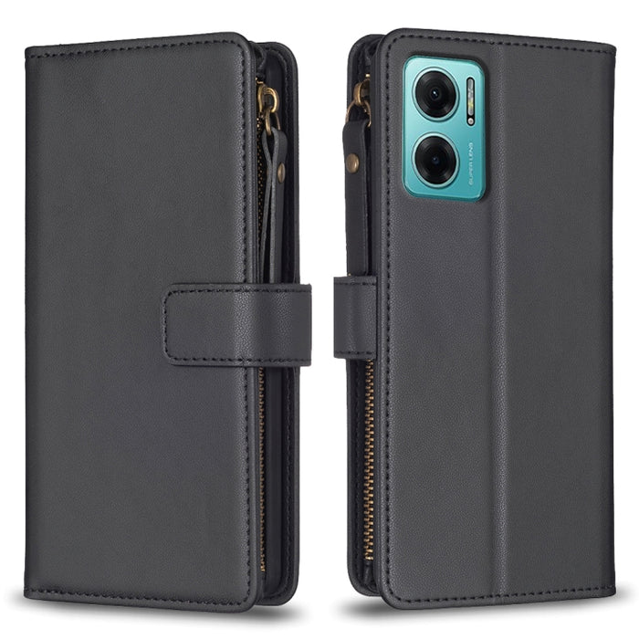 9 ranuras para tarjetas con cremallera, funda de cuero con tapa para teléfono, For Xiaomi Redmi 12C, For Xiaomi 13 Lite, For Xiaomi Redmi K60 / K60 Pro, For Xiaomi 13 Pro, For Xiaomi 13, For Xiaomi 12T / 12T Pro, For Xiaomi 12 Lite, For Xiaomi Redmi 10...