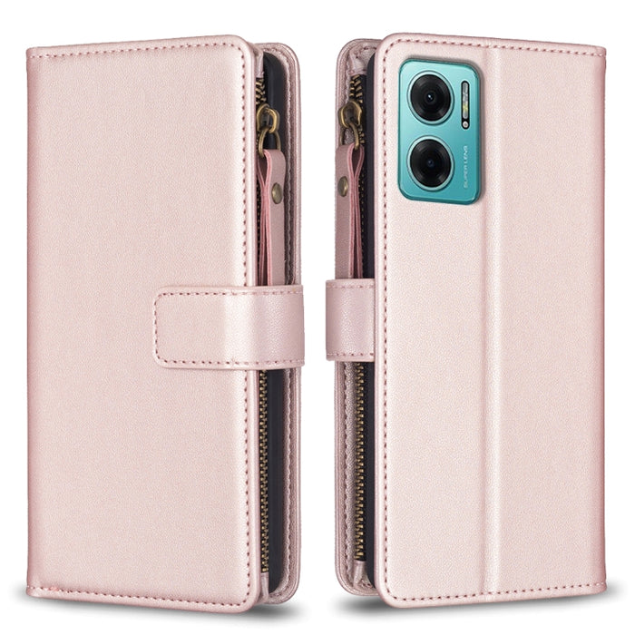 9 ranuras para tarjetas con cremallera, funda de cuero con tapa para teléfono, For Xiaomi Redmi 12C, For Xiaomi 13 Lite, For Xiaomi Redmi K60 / K60 Pro, For Xiaomi 13 Pro, For Xiaomi 13, For Xiaomi 12T / 12T Pro, For Xiaomi 12 Lite, For Xiaomi Redmi 10...