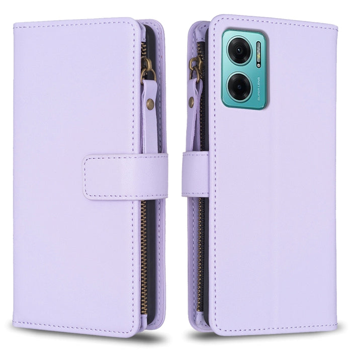 9 ranuras para tarjetas con cremallera, funda de cuero con tapa para teléfono, For Xiaomi Redmi 12C, For Xiaomi 13 Lite, For Xiaomi Redmi K60 / K60 Pro, For Xiaomi 13 Pro, For Xiaomi 13, For Xiaomi 12T / 12T Pro, For Xiaomi 12 Lite, For Xiaomi Redmi 10...