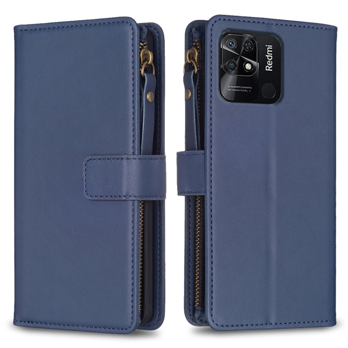 9 ranuras para tarjetas con cremallera, funda de cuero con tapa para teléfono, For Xiaomi Redmi 12C, For Xiaomi 13 Lite, For Xiaomi Redmi K60 / K60 Pro, For Xiaomi 13 Pro, For Xiaomi 13, For Xiaomi 12T / 12T Pro, For Xiaomi 12 Lite, For Xiaomi Redmi 10...