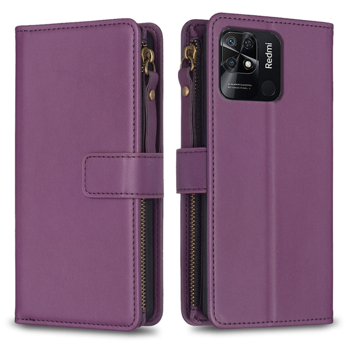 9 ranuras para tarjetas con cremallera, funda de cuero con tapa para teléfono, For Xiaomi Redmi 12C, For Xiaomi 13 Lite, For Xiaomi Redmi K60 / K60 Pro, For Xiaomi 13 Pro, For Xiaomi 13, For Xiaomi 12T / 12T Pro, For Xiaomi 12 Lite, For Xiaomi Redmi 10...