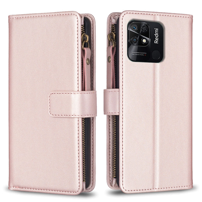 9 ranuras para tarjetas con cremallera, funda de cuero con tapa para teléfono, For Xiaomi Redmi 12C, For Xiaomi 13 Lite, For Xiaomi Redmi K60 / K60 Pro, For Xiaomi 13 Pro, For Xiaomi 13, For Xiaomi 12T / 12T Pro, For Xiaomi 12 Lite, For Xiaomi Redmi 10...