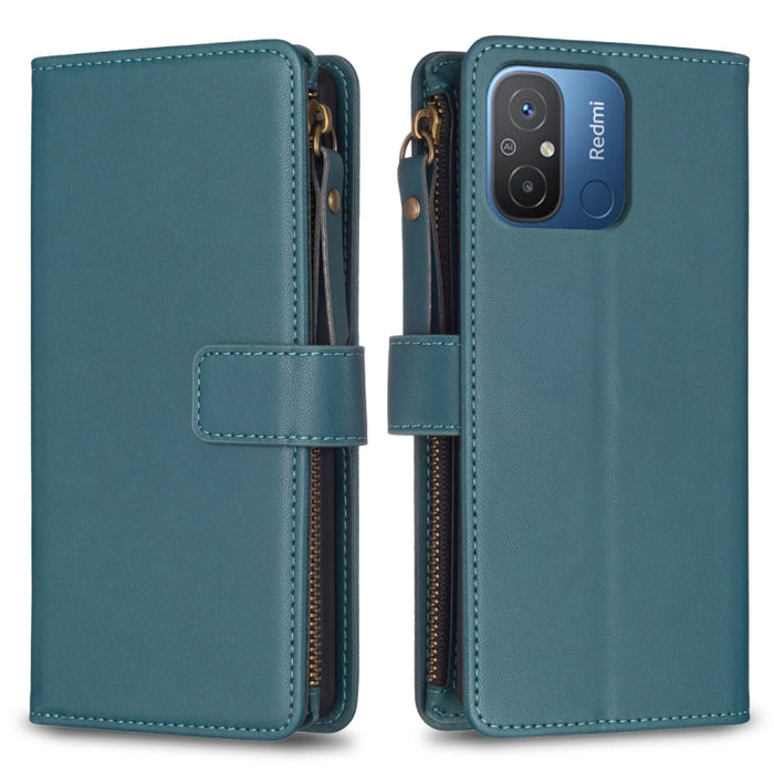 9 ranuras para tarjetas con cremallera, funda de cuero con tapa para teléfono, For Xiaomi Redmi 12C, For Xiaomi 13 Lite, For Xiaomi Redmi K60 / K60 Pro, For Xiaomi 13 Pro, For Xiaomi 13, For Xiaomi 12T / 12T Pro, For Xiaomi 12 Lite, For Xiaomi Redmi 10...