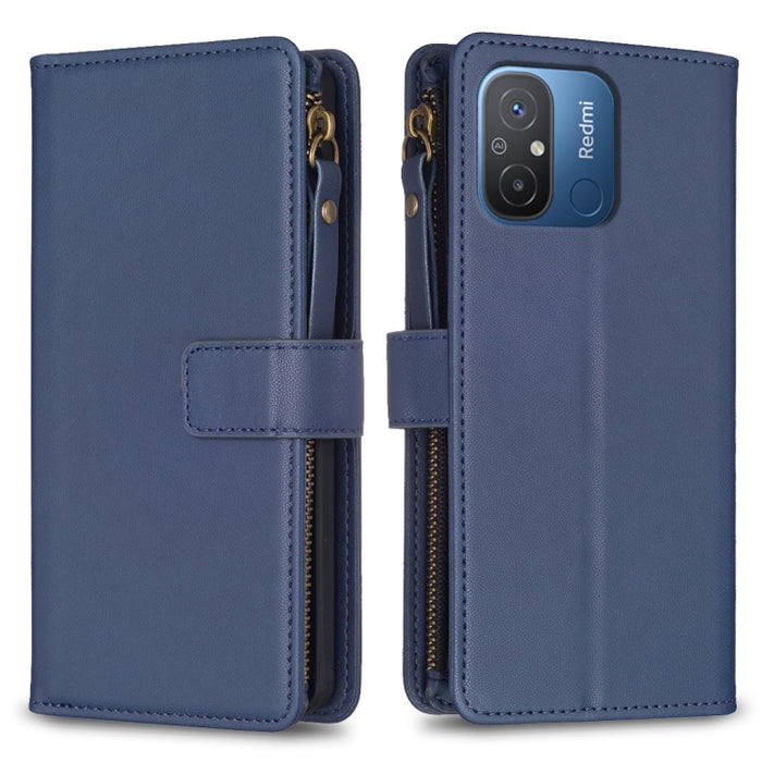 9 ranuras para tarjetas con cremallera, funda de cuero con tapa para teléfono, For Xiaomi Redmi 12C, For Xiaomi 13 Lite, For Xiaomi Redmi K60 / K60 Pro, For Xiaomi 13 Pro, For Xiaomi 13, For Xiaomi 12T / 12T Pro, For Xiaomi 12 Lite, For Xiaomi Redmi 10...