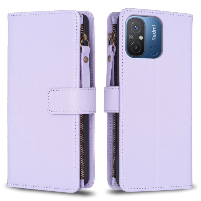 9 ranuras para tarjetas con cremallera, funda de cuero con tapa para teléfono, For Xiaomi Redmi 12C, For Xiaomi 13 Lite, For Xiaomi Redmi K60 / K60 Pro, For Xiaomi 13 Pro, For Xiaomi 13, For Xiaomi 12T / 12T Pro, For Xiaomi 12 Lite, For Xiaomi Redmi 10...