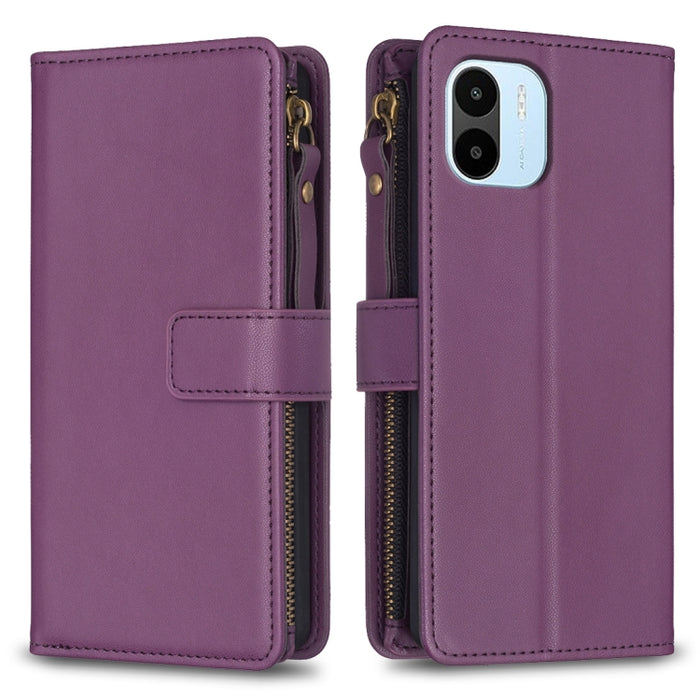 9 ranuras para tarjetas con cremallera, funda de cuero con tapa para teléfono, For Xiaomi Redmi Note 13 Pro 4G Global, For Xiaomi Poco M6 Pro 4G, For Xiaomi Redmi Note 13 4G Global, For Xiaomi Redmi Note 13, For Xiaomi Redmi 13C                        ...