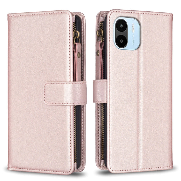 9 ranuras para tarjetas con cremallera, funda de cuero con tapa para teléfono, For Xiaomi Redmi Note 13 Pro 4G Global, For Xiaomi Poco M6 Pro 4G, For Xiaomi Redmi Note 13 4G Global, For Xiaomi Redmi Note 13, For Xiaomi Redmi 13C                        ...