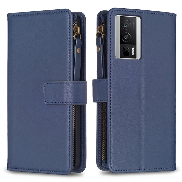 9 ranuras para tarjetas con cremallera, funda de cuero con tapa para teléfono, For Xiaomi Redmi 12C, For Xiaomi 13 Lite, For Xiaomi Redmi K60 / K60 Pro, For Xiaomi 13 Pro, For Xiaomi 13, For Xiaomi 12T / 12T Pro, For Xiaomi 12 Lite, For Xiaomi Redmi 10...