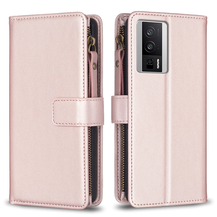 9 ranuras para tarjetas con cremallera, funda de cuero con tapa para teléfono, For Xiaomi Redmi 12C, For Xiaomi 13 Lite, For Xiaomi Redmi K60 / K60 Pro, For Xiaomi 13 Pro, For Xiaomi 13, For Xiaomi 12T / 12T Pro, For Xiaomi 12 Lite, For Xiaomi Redmi 10...