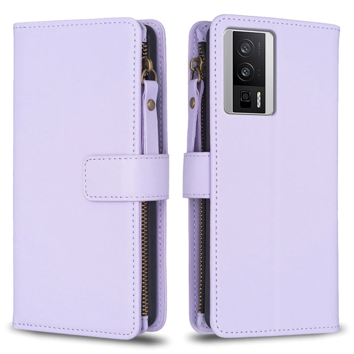 9 ranuras para tarjetas con cremallera, funda de cuero con tapa para teléfono, For Xiaomi Redmi 12C, For Xiaomi 13 Lite, For Xiaomi Redmi K60 / K60 Pro, For Xiaomi 13 Pro, For Xiaomi 13, For Xiaomi 12T / 12T Pro, For Xiaomi 12 Lite, For Xiaomi Redmi 10...