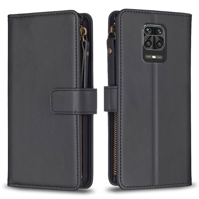 9 ranuras para tarjetas con cremallera, funda de cuero con tapa para teléfono, For Xiaomi Redmi Note 10 Pro, For Xiaomi Redmi Note 10, For Xiaomi Redmi K40 / K40 Pro, For Xiaomi Poco M3, For Xiaomi Poco X3, For Xiaomi Redmi 9A, For Xiaomi Redmi 9      ...