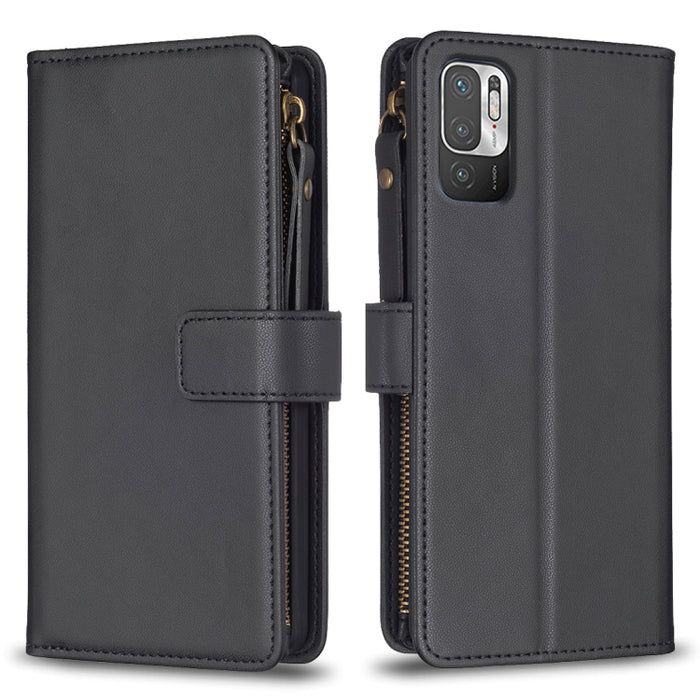 9 ranuras para tarjetas con cremallera, funda de cuero con tapa para teléfono, For Xiaomi Redmi 12C, For Xiaomi 13 Lite, For Xiaomi Redmi K60 / K60 Pro, For Xiaomi 13 Pro, For Xiaomi 13, For Xiaomi 12T / 12T Pro, For Xiaomi 12 Lite, For Xiaomi Redmi 10...
