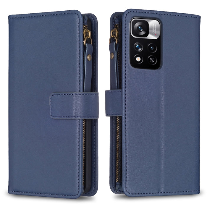 9 ranuras para tarjetas con cremallera, funda de cuero con tapa para teléfono, For Xiaomi Redmi 12C, For Xiaomi 13 Lite, For Xiaomi Redmi K60 / K60 Pro, For Xiaomi 13 Pro, For Xiaomi 13, For Xiaomi 12T / 12T Pro, For Xiaomi 12 Lite, For Xiaomi Redmi 10...