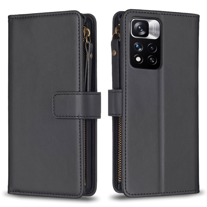 9 ranuras para tarjetas con cremallera, funda de cuero con tapa para teléfono, For Xiaomi Redmi 12C, For Xiaomi 13 Lite, For Xiaomi Redmi K60 / K60 Pro, For Xiaomi 13 Pro, For Xiaomi 13, For Xiaomi 12T / 12T Pro, For Xiaomi 12 Lite, For Xiaomi Redmi 10...