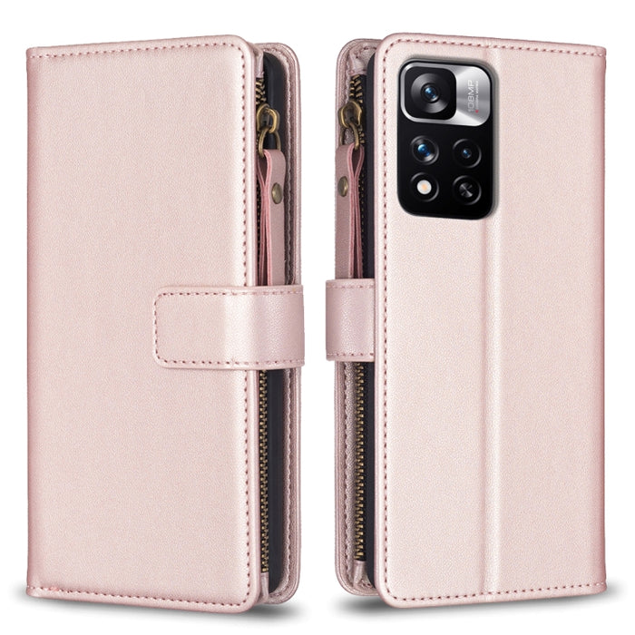 9 ranuras para tarjetas con cremallera, funda de cuero con tapa para teléfono, For Xiaomi Redmi 12C, For Xiaomi 13 Lite, For Xiaomi Redmi K60 / K60 Pro, For Xiaomi 13 Pro, For Xiaomi 13, For Xiaomi 12T / 12T Pro, For Xiaomi 12 Lite, For Xiaomi Redmi 10...