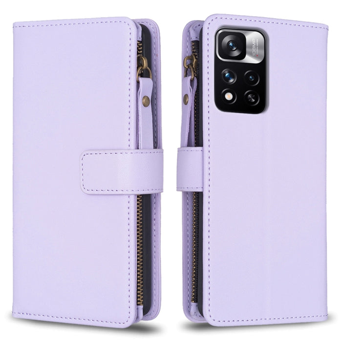 9 ranuras para tarjetas con cremallera, funda de cuero con tapa para teléfono, For Xiaomi Redmi 12C, For Xiaomi 13 Lite, For Xiaomi Redmi K60 / K60 Pro, For Xiaomi 13 Pro, For Xiaomi 13, For Xiaomi 12T / 12T Pro, For Xiaomi 12 Lite, For Xiaomi Redmi 10...
