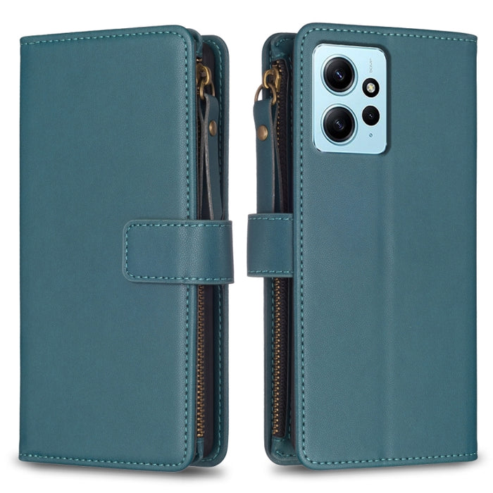 9 ranuras para tarjetas con cremallera, funda de cuero con tapa para teléfono, For Xiaomi Redmi Note 13 Pro 4G Global, For Xiaomi Poco M6 Pro 4G, For Xiaomi Redmi Note 13 4G Global, For Xiaomi Redmi Note 13, For Xiaomi Redmi 13C                        ...