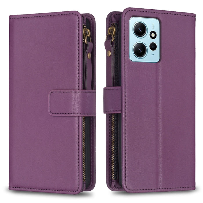 9 ranuras para tarjetas con cremallera, funda de cuero con tapa para teléfono, For Xiaomi Redmi Note 13 Pro 4G Global, For Xiaomi Poco M6 Pro 4G, For Xiaomi Redmi Note 13 4G Global, For Xiaomi Redmi Note 13, For Xiaomi Redmi 13C                        ...