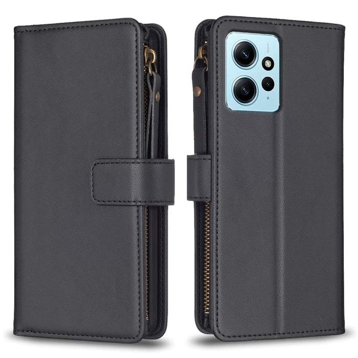 9 ranuras para tarjetas con cremallera, funda de cuero con tapa para teléfono, For Xiaomi Redmi Note 13 Pro 4G Global, For Xiaomi Poco M6 Pro 4G, For Xiaomi Redmi Note 13 4G Global, For Xiaomi Redmi Note 13, For Xiaomi Redmi 13C                        ...