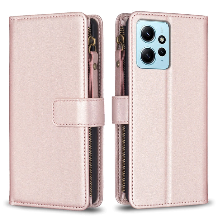 9 ranuras para tarjetas con cremallera, funda de cuero con tapa para teléfono, For Xiaomi Redmi Note 13 Pro 4G Global, For Xiaomi Poco M6 Pro 4G, For Xiaomi Redmi Note 13 4G Global, For Xiaomi Redmi Note 13, For Xiaomi Redmi 13C                        ...