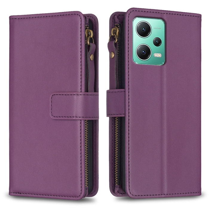 9 ranuras para tarjetas con cremallera, funda de cuero con tapa para teléfono, For Xiaomi Redmi Note 13 Pro 4G Global, For Xiaomi Poco M6 Pro 4G, For Xiaomi Redmi Note 13 4G Global, For Xiaomi Redmi Note 13, For Xiaomi Redmi 13C                        ...