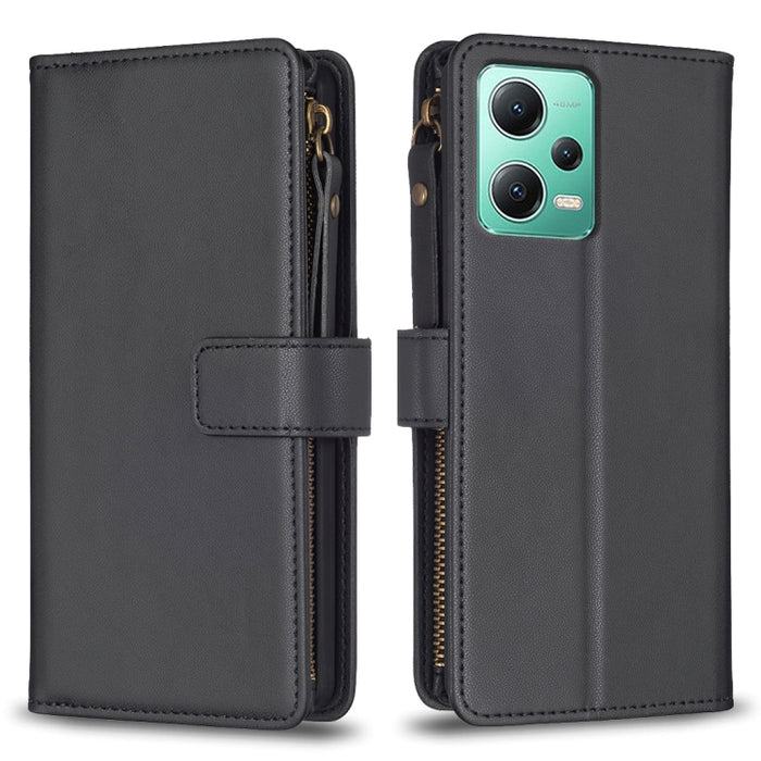 9 ranuras para tarjetas con cremallera, funda de cuero con tapa para teléfono, For Xiaomi Redmi Note 13 Pro 4G Global, For Xiaomi Poco M6 Pro 4G, For Xiaomi Redmi Note 13 4G Global, For Xiaomi Redmi Note 13, For Xiaomi Redmi 13C                        ...