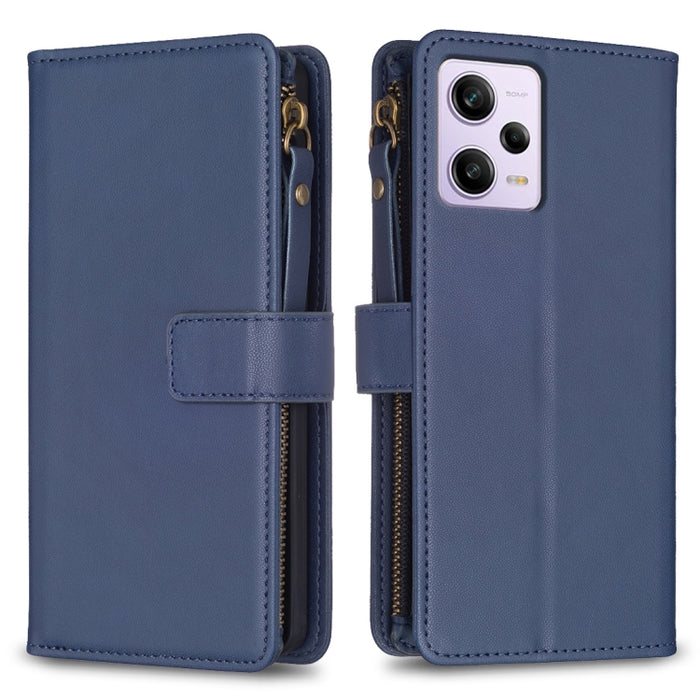9 ranuras para tarjetas con cremallera, funda de cuero con tapa para teléfono, For Xiaomi Redmi Note 13 Pro 4G Global, For Xiaomi Poco M6 Pro 4G, For Xiaomi Redmi Note 13 4G Global, For Xiaomi Redmi Note 13, For Xiaomi Redmi 13C                        ...