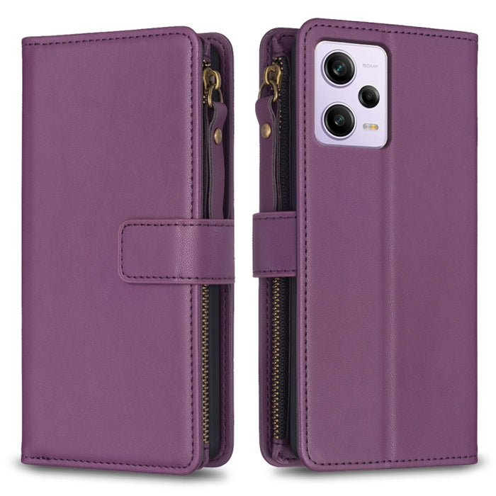 9 ranuras para tarjetas con cremallera, funda de cuero con tapa para teléfono, For Xiaomi Redmi Note 13 Pro 4G Global, For Xiaomi Poco M6 Pro 4G, For Xiaomi Redmi Note 13 4G Global, For Xiaomi Redmi Note 13, For Xiaomi Redmi 13C                        ...