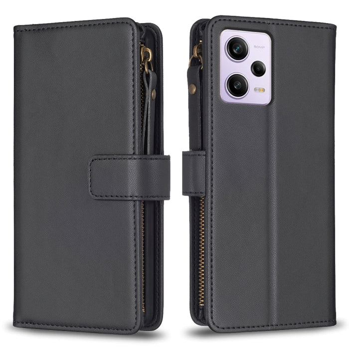 9 ranuras para tarjetas con cremallera, funda de cuero con tapa para teléfono, For Xiaomi Redmi Note 13 Pro 4G Global, For Xiaomi Poco M6 Pro 4G, For Xiaomi Redmi Note 13 4G Global, For Xiaomi Redmi Note 13, For Xiaomi Redmi 13C                        ...