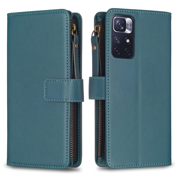 9 ranuras para tarjetas con cremallera, funda de cuero con tapa para teléfono, For Xiaomi Redmi Note 13 Pro 4G Global, For Xiaomi Poco M6 Pro 4G, For Xiaomi Redmi Note 13 4G Global, For Xiaomi Redmi Note 13, For Xiaomi Redmi 13C                        ...