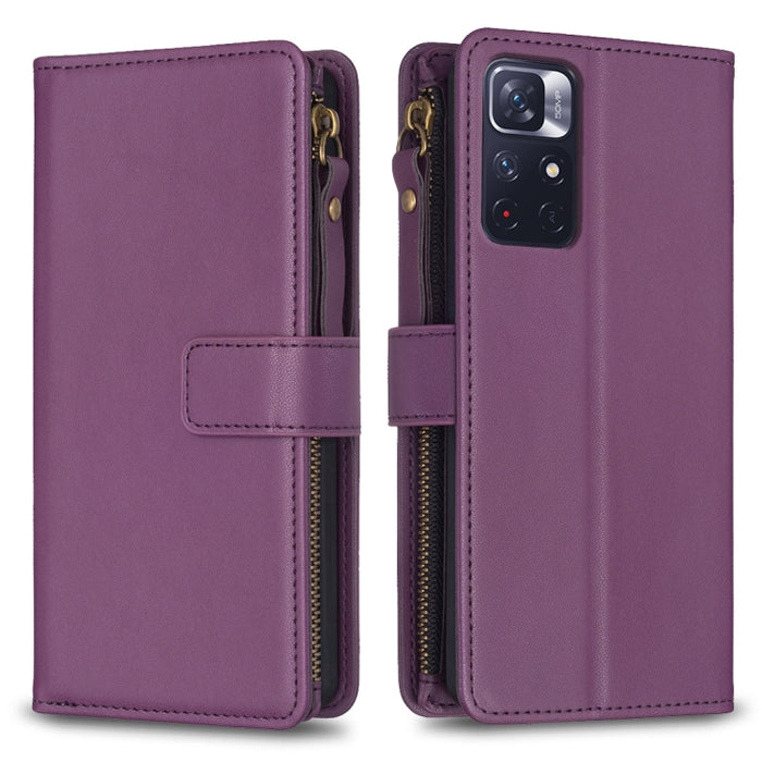 9 ranuras para tarjetas con cremallera, funda de cuero con tapa para teléfono, For Xiaomi Redmi Note 13 Pro 4G Global, For Xiaomi Poco M6 Pro 4G, For Xiaomi Redmi Note 13 4G Global, For Xiaomi Redmi Note 13, For Xiaomi Redmi 13C                        ...