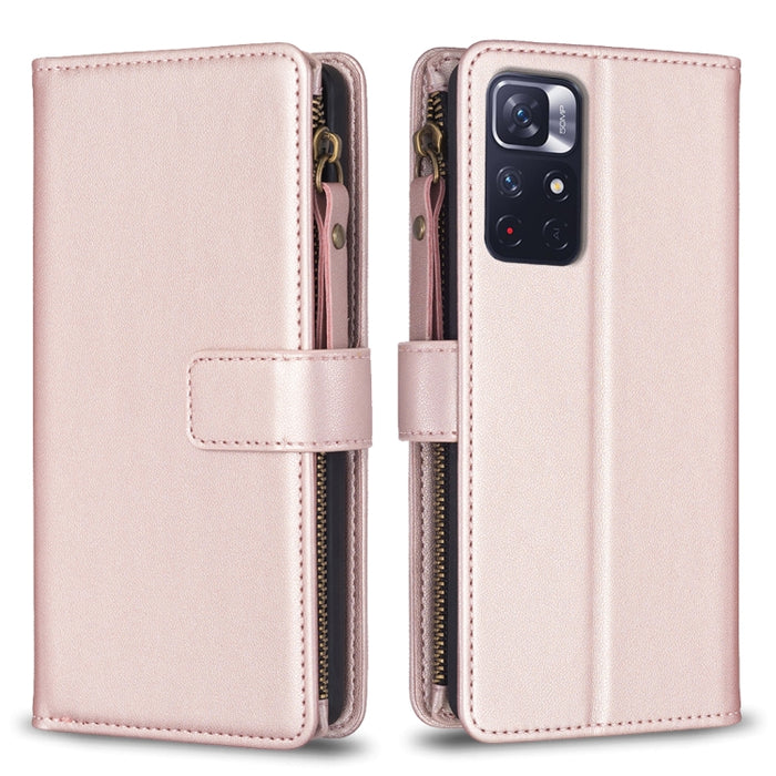 9 ranuras para tarjetas con cremallera, funda de cuero con tapa para teléfono, For Xiaomi Redmi Note 13 Pro 4G Global, For Xiaomi Poco M6 Pro 4G, For Xiaomi Redmi Note 13 4G Global, For Xiaomi Redmi Note 13, For Xiaomi Redmi 13C                        ...