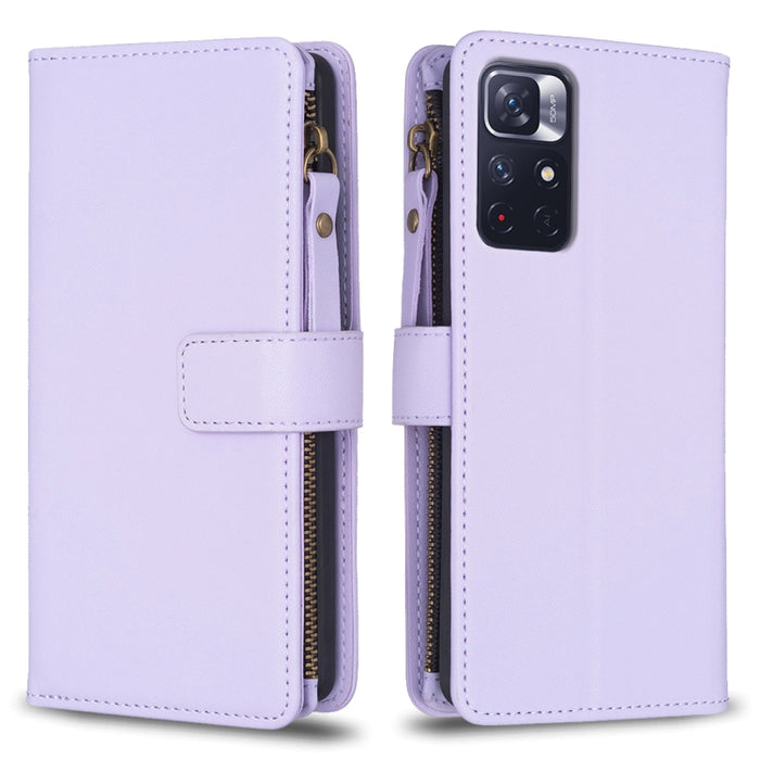 9 ranuras para tarjetas con cremallera, funda de cuero con tapa para teléfono, For Xiaomi Redmi Note 13 Pro 4G Global, For Xiaomi Poco M6 Pro 4G, For Xiaomi Redmi Note 13 4G Global, For Xiaomi Redmi Note 13, For Xiaomi Redmi 13C                        ...