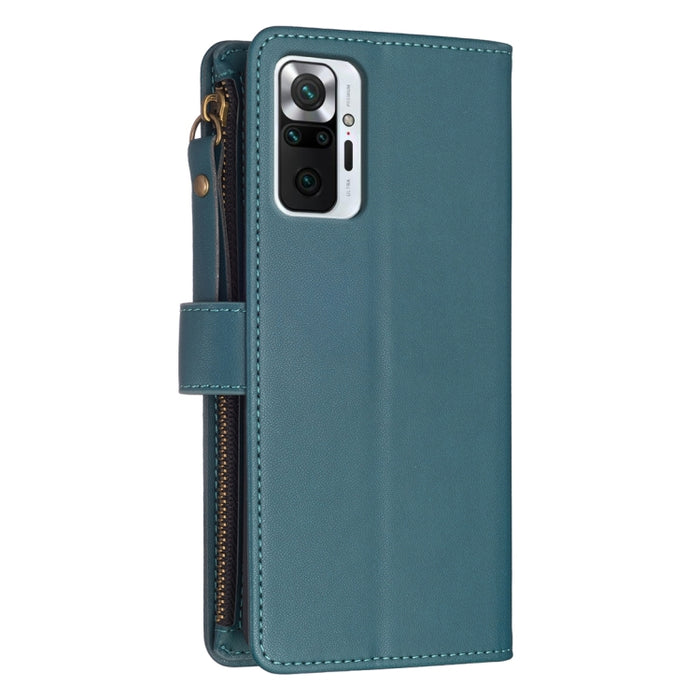9 ranuras para tarjetas con cremallera, funda de cuero con tapa para teléfono, For Xiaomi Redmi Note 10 Pro, For Xiaomi Redmi Note 10, For Xiaomi Redmi K40 / K40 Pro, For Xiaomi Poco M3, For Xiaomi Poco X3, For Xiaomi Redmi 9A, For Xiaomi Redmi 9      ...