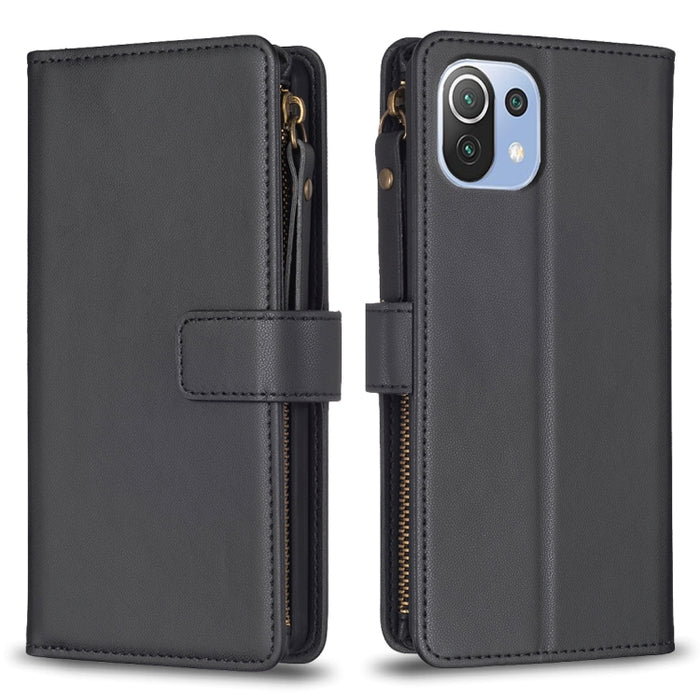 9 ranuras para tarjetas con cremallera, funda de cuero con tapa para teléfono, For Xiaomi Redmi 12C, For Xiaomi 13 Lite, For Xiaomi Redmi K60 / K60 Pro, For Xiaomi 13 Pro, For Xiaomi 13, For Xiaomi 12T / 12T Pro, For Xiaomi 12 Lite, For Xiaomi Redmi 10...