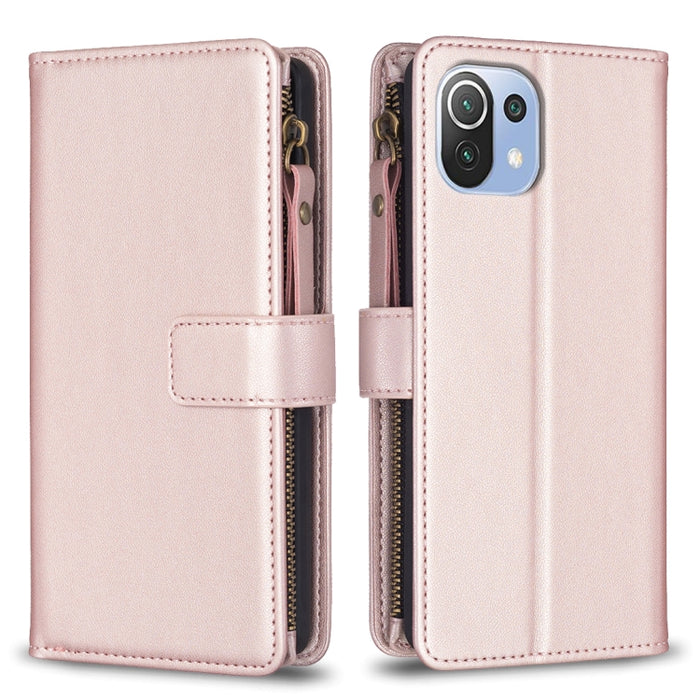 9 ranuras para tarjetas con cremallera, funda de cuero con tapa para teléfono, For Xiaomi Redmi 12C, For Xiaomi 13 Lite, For Xiaomi Redmi K60 / K60 Pro, For Xiaomi 13 Pro, For Xiaomi 13, For Xiaomi 12T / 12T Pro, For Xiaomi 12 Lite, For Xiaomi Redmi 10...