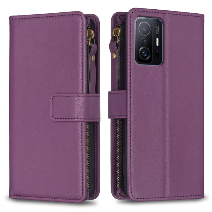 9 ranuras para tarjetas con cremallera, funda de cuero con tapa para teléfono, For Xiaomi Redmi 12C, For Xiaomi 13 Lite, For Xiaomi Redmi K60 / K60 Pro, For Xiaomi 13 Pro, For Xiaomi 13, For Xiaomi 12T / 12T Pro, For Xiaomi 12 Lite, For Xiaomi Redmi 10...