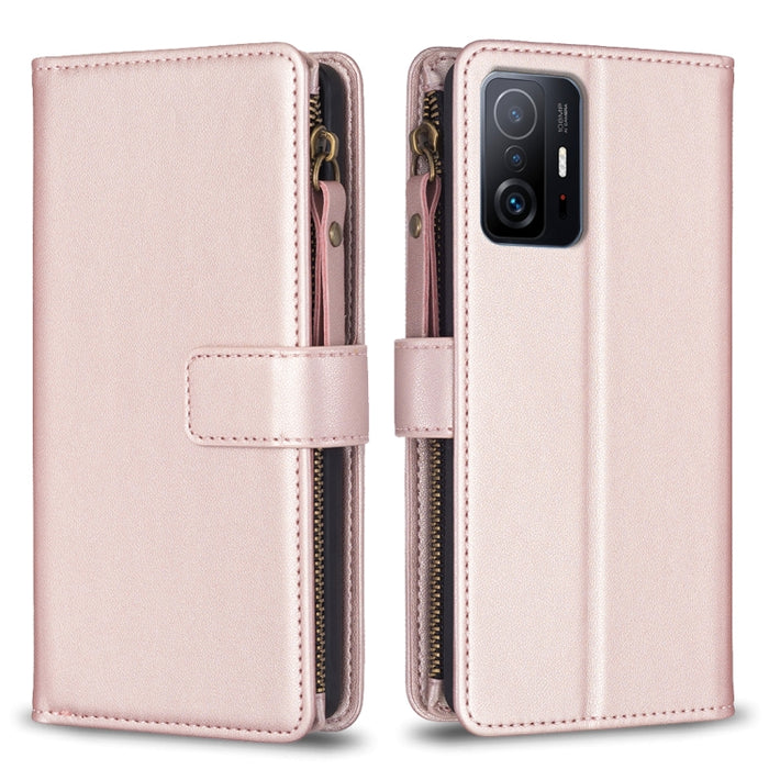 9 ranuras para tarjetas con cremallera, funda de cuero con tapa para teléfono, For Xiaomi Redmi 12C, For Xiaomi 13 Lite, For Xiaomi Redmi K60 / K60 Pro, For Xiaomi 13 Pro, For Xiaomi 13, For Xiaomi 12T / 12T Pro, For Xiaomi 12 Lite, For Xiaomi Redmi 10...
