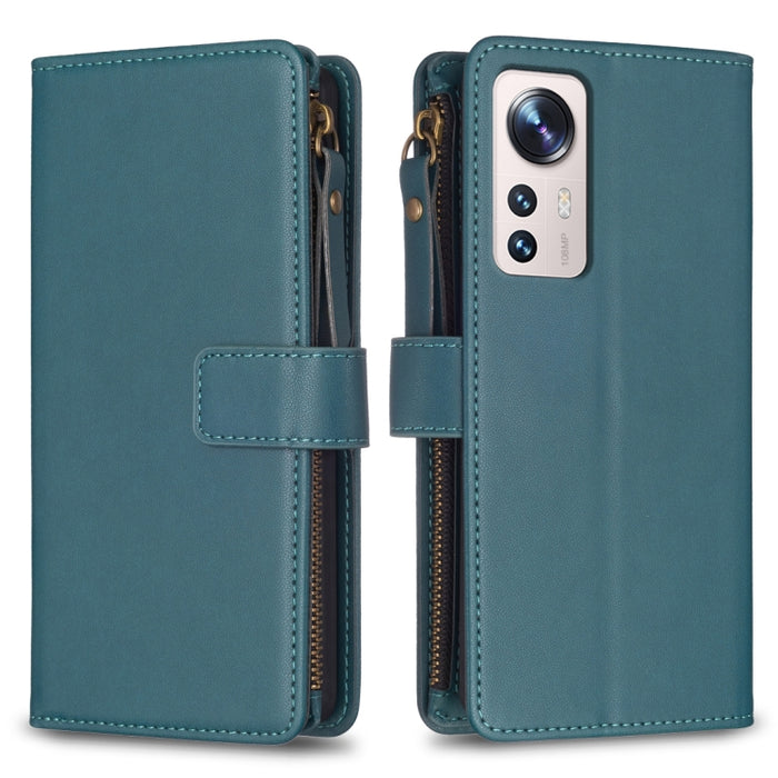 9 ranuras para tarjetas con cremallera, funda de cuero con tapa para teléfono, For Xiaomi Redmi 12C, For Xiaomi 13 Lite, For Xiaomi Redmi K60 / K60 Pro, For Xiaomi 13 Pro, For Xiaomi 13, For Xiaomi 12T / 12T Pro, For Xiaomi 12 Lite, For Xiaomi Redmi 10...