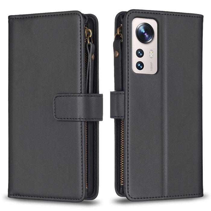 9 ranuras para tarjetas con cremallera, funda de cuero con tapa para teléfono, For Xiaomi Redmi 12C, For Xiaomi 13 Lite, For Xiaomi Redmi K60 / K60 Pro, For Xiaomi 13 Pro, For Xiaomi 13, For Xiaomi 12T / 12T Pro, For Xiaomi 12 Lite, For Xiaomi Redmi 10...