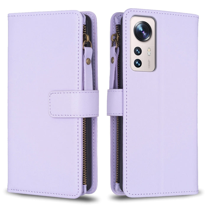 9 ranuras para tarjetas con cremallera, funda de cuero con tapa para teléfono, For Xiaomi Redmi 12C, For Xiaomi 13 Lite, For Xiaomi Redmi K60 / K60 Pro, For Xiaomi 13 Pro, For Xiaomi 13, For Xiaomi 12T / 12T Pro, For Xiaomi 12 Lite, For Xiaomi Redmi 10...