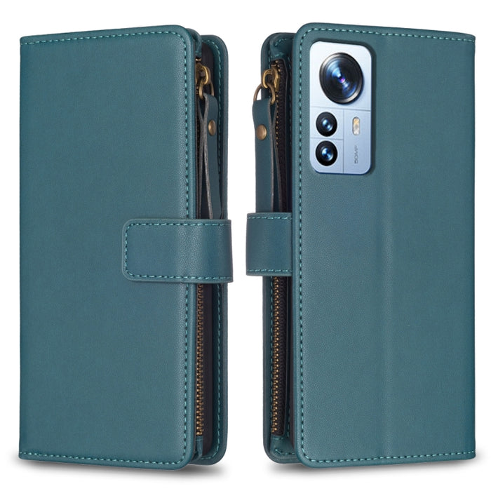 9 ranuras para tarjetas con cremallera, funda de cuero con tapa para teléfono, For Xiaomi Redmi 12C, For Xiaomi 13 Lite, For Xiaomi Redmi K60 / K60 Pro, For Xiaomi 13 Pro, For Xiaomi 13, For Xiaomi 12T / 12T Pro, For Xiaomi 12 Lite, For Xiaomi Redmi 10...
